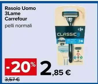 Carrefour Market Rasoio Uomo 3lame offerta