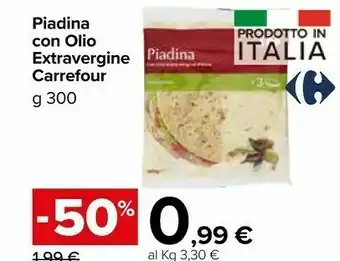 Carrefour Market Piadina Con Olio Extravergine offerta