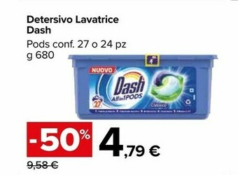 Carrefour Market Dash Detersivo Lavatrice offerta