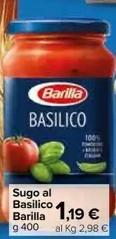 Carrefour Market Barilla Sugo Al Basilico offerta