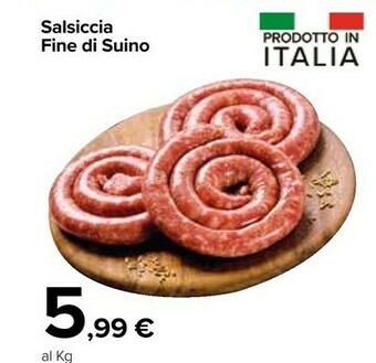 Carrefour Market Salsiccia Fine Di Suino offerta