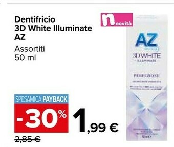 Carrefour Market Az Dentifricio 3d White Illuminate offerta