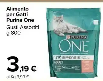 Carrefour Market Purina ONE Senior 7+ Cibo Secco Per Gatti Adulto Pollo 800 G offerta