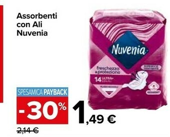 Carrefour Market Nuvenia Assorbenti Con Ali offerta