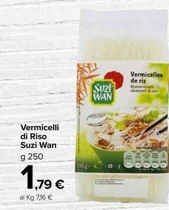 Carrefour Market Suzi wan Vermicelli Di Riso 250 G(ml) offerta