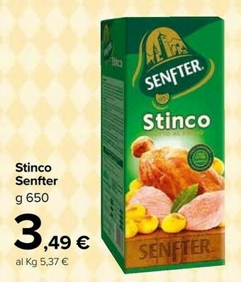 Carrefour Market Senfter Stinco Cotto Al Forno 650 G(ml) offerta