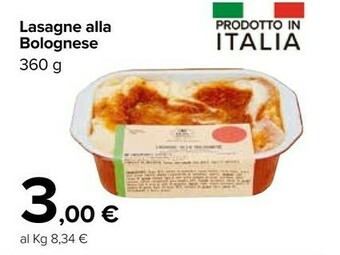 Carrefour Market Lasagne Alla Bolognese offerta