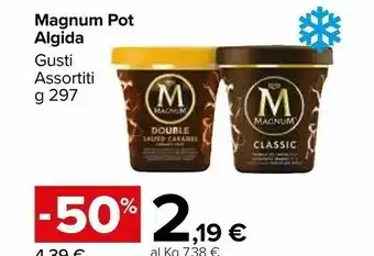 Carrefour Market Algida Magnum Classic Vanilla Ice Cream And Chocolate 297 G(ml) offerta