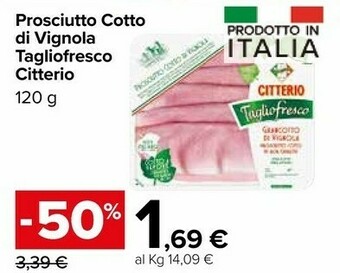 Carrefour Market Citterio Prosciutto Cotto Di Vignola Tagliofresco offerta