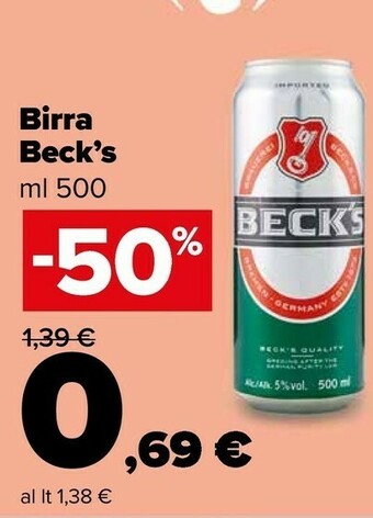 Carrefour Becks Birra offerta