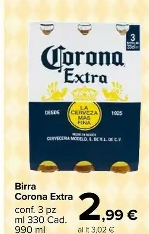 Carrefour Corona Extra Birra offerta