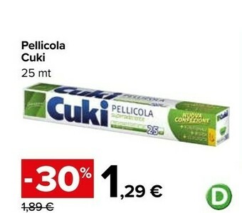 Carrefour Cuki Pellicola offerta