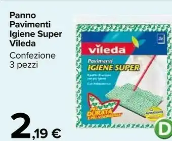 Carrefour Vileda Panno Pavimenti Igiene Super offerta