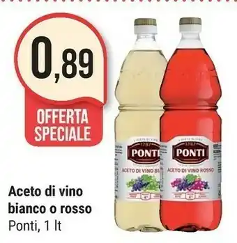 Supermercati Gulliver Ponti Aceto Di Vino Rosso 1000 G(ml) offerta