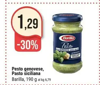 Supermercati Gulliver Barilla Pesto Alla Genovese offerta