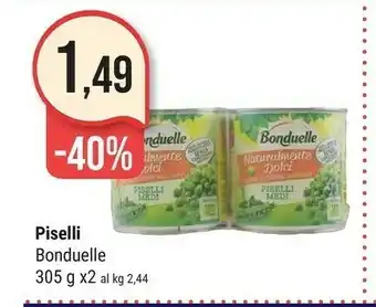 Supermercati Gulliver Bonduelle Piselli Medi Cuore Di Raccolto Cotti Al Vapore 305 G(ml) offerta