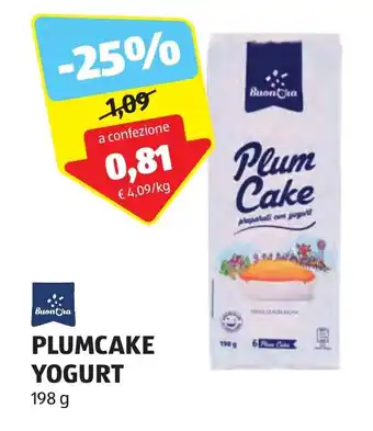 ALDI Buon Ora PLUMCAKE YOGURT 198 g offerta