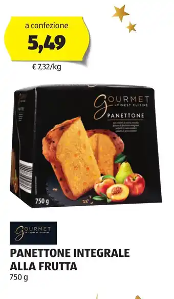 ALDI GOURMET FINEST CUISINE PANETTONE INTEGRALE ALLA FRUTTA 750 g offerta
