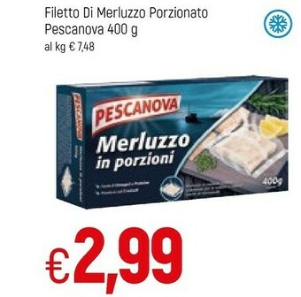 Famila Pescanova Filetti di merluzzo offerta