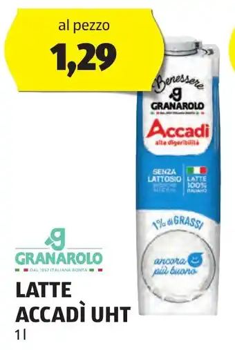 GRANAROLO LATTE ACCADÌ UHT 1 l