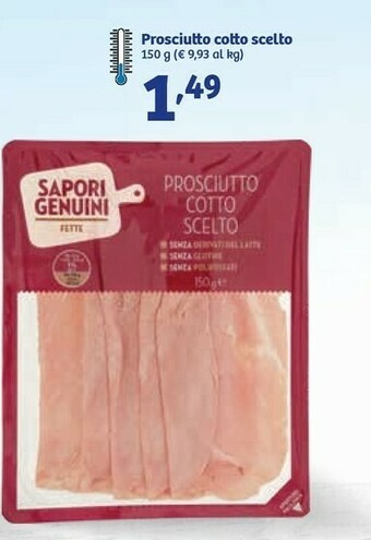 In'S Mercato Sapori Genuini - Prosciutto Cotto 150 G(ml) offerta