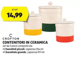 ALDI CROFTON CONTENITORI IN CERAMICA offerta