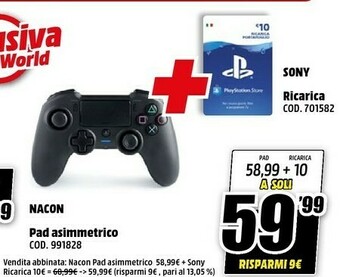 MediaWorld Nacon Pad Asimmetrico offerta