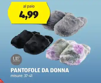 ALDI UP2 FASHION PANTOFOLE DA DONNA offerta