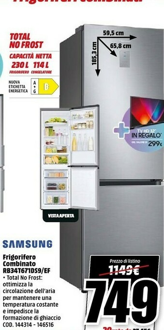 MediaWorld Samsung Frigoriferi offerta