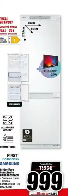MediaWorld Samsung BRB26605EWW Frigorifero Con Congelatore offerta