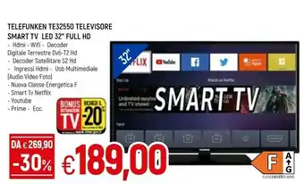 Famila Telefunken Tv led 32 offerta