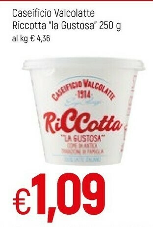 Famila Caseificio valcolatte Ricotta offerta