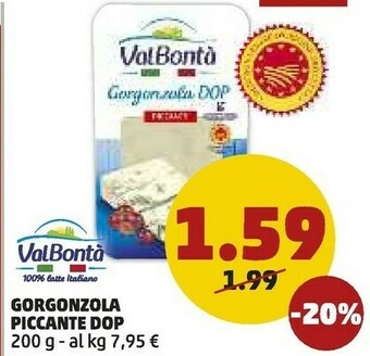 PENNY ValBontà - Gorgonzola Piccante 200 G(ml) offerta