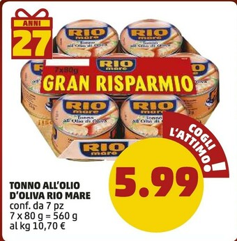PENNY Rio Mare Tonno All'Olio Di Oliva offerta