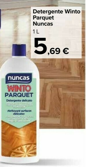 Carrefour Market Nuncas Detergente Winto Parquet offerta