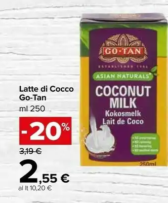 Carrefour Market Go tan Latte di soia offerta