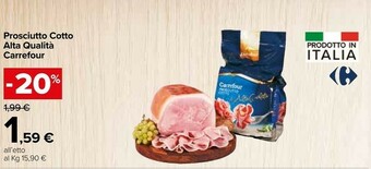Carrefour Market Prosciutto cotto offerta