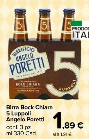 Carrefour Angelo poretti Birra offerta
