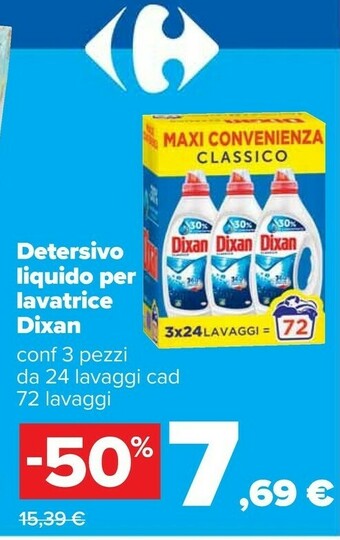 Carrefour Dixan Detersivo lavatrice offerta