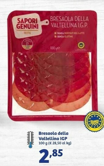 Sapori genuini Bresaola Della Valtellina Igp 100 G