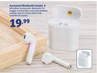 In'S Mercato Cellularline TUCK Auricolari Bluetooth® TWS A Capsula, Con Custodia Di Ricarica Nero offerta
