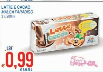 MD Discount Malga Paradiso Latte Cacao 600 G(ml) offerta