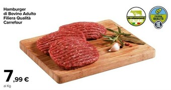 Carrefour Market Hamburger Di Bovino Adulto offerta