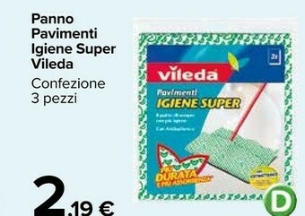 Carrefour Market Vileda Panno Pavimenti Igiene Super offerta