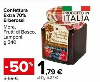 Carrefour Market Erberossi Confettura Extra 70% offerta