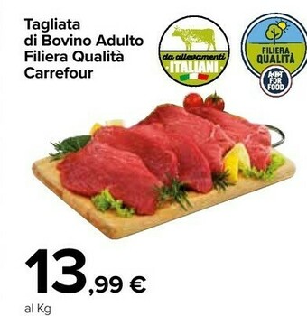 Carrefour Market Carrefour Tagliata Di Bovino Adulto Filiera Qualità offerta