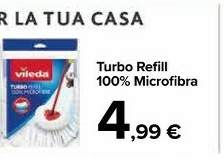Carrefour Market Vileda Turbo Refill 100% Microfibra offerta