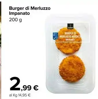 Carrefour Market Impanato Burger Di Merluzzo offerta