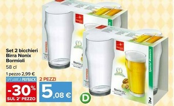 Bormioli Rocco Set 2 Bicchieri Birra Nonix