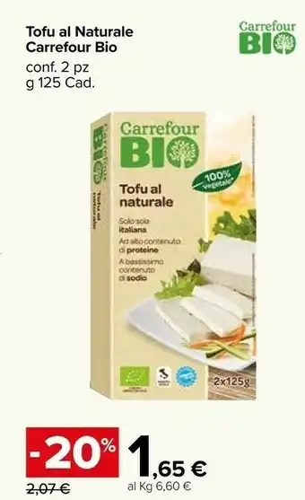Carrefour Market Carrefour Tofu Al Naturale Bio offerta